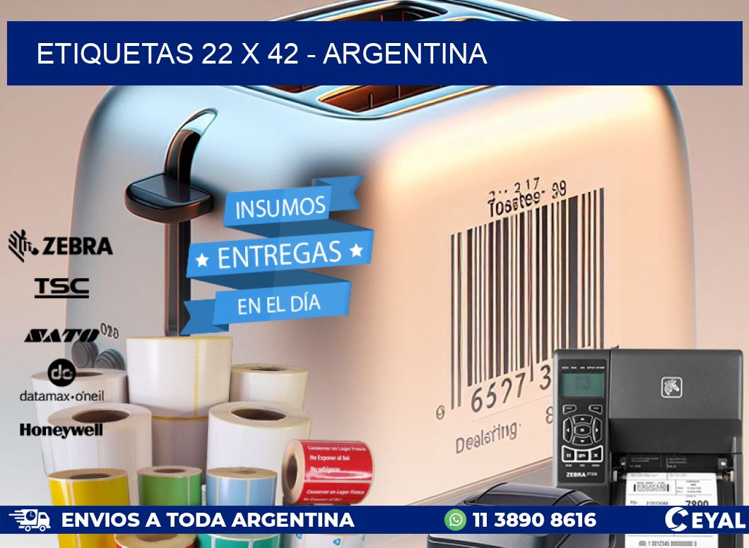 ETIQUETAS 22 x 42 - ARGENTINA