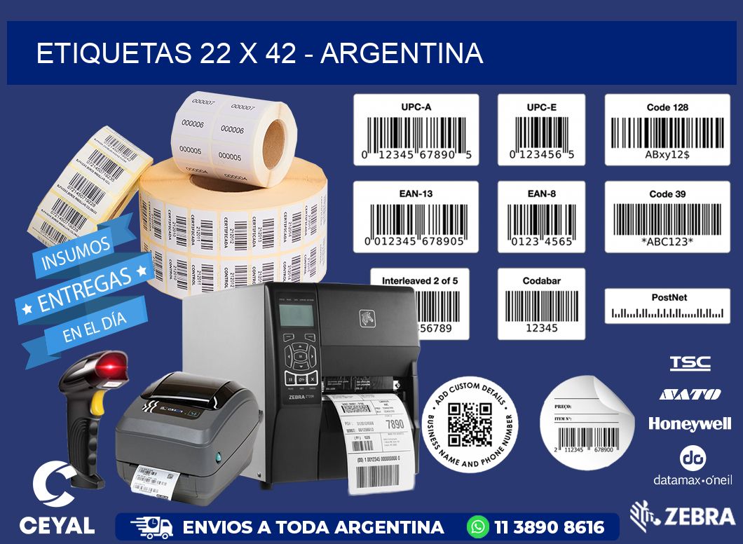 ETIQUETAS 22 x 42 - ARGENTINA