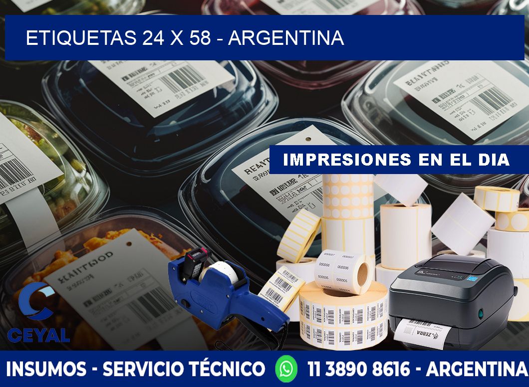 ETIQUETAS 24 x 58 - ARGENTINA