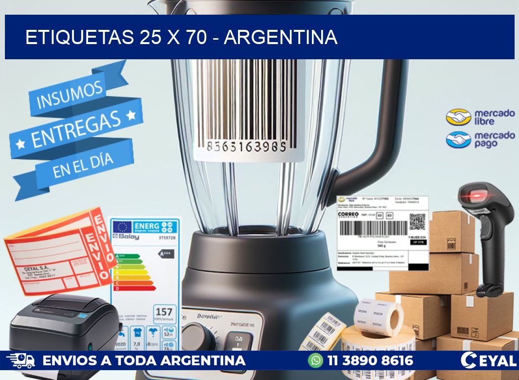 ETIQUETAS 25 x 70 - ARGENTINA