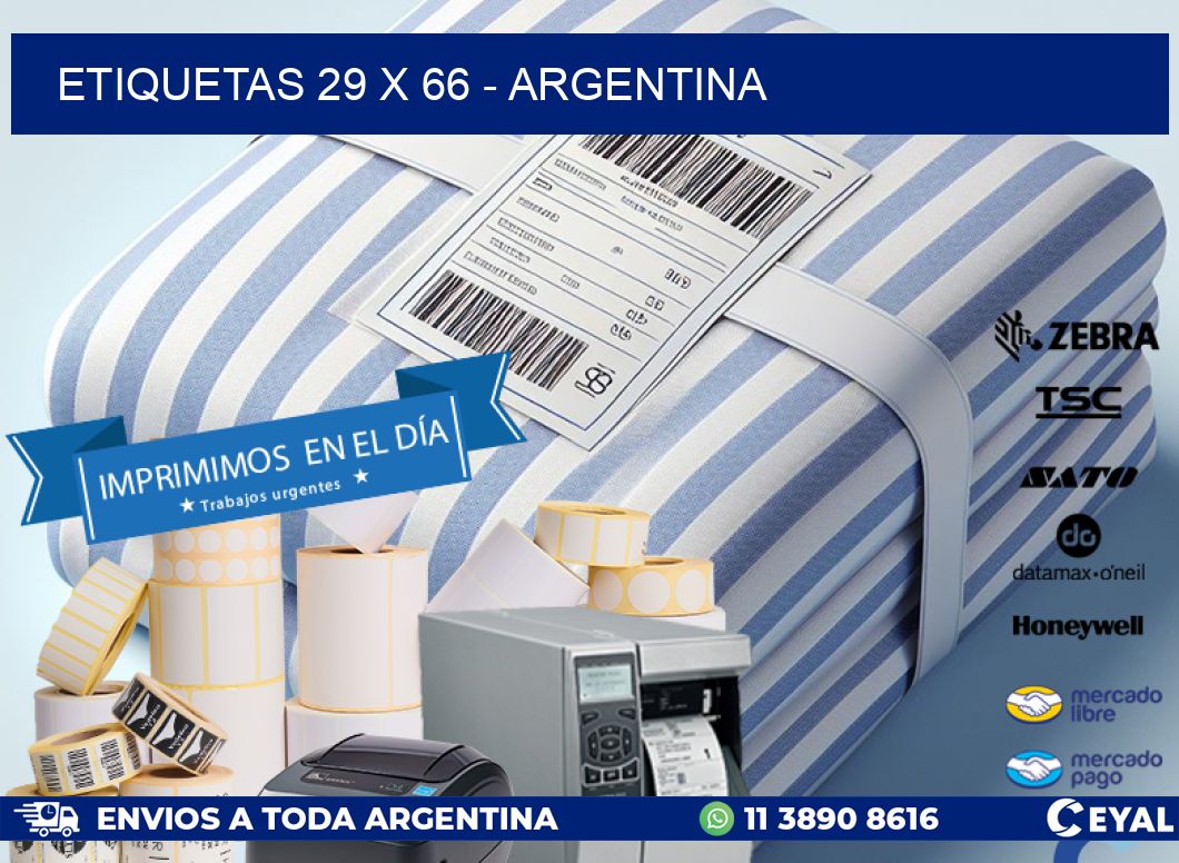 ETIQUETAS 29 x 66 - ARGENTINA