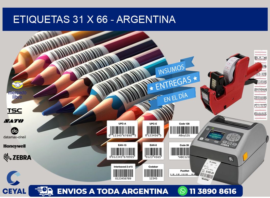 ETIQUETAS 31 x 66 - ARGENTINA