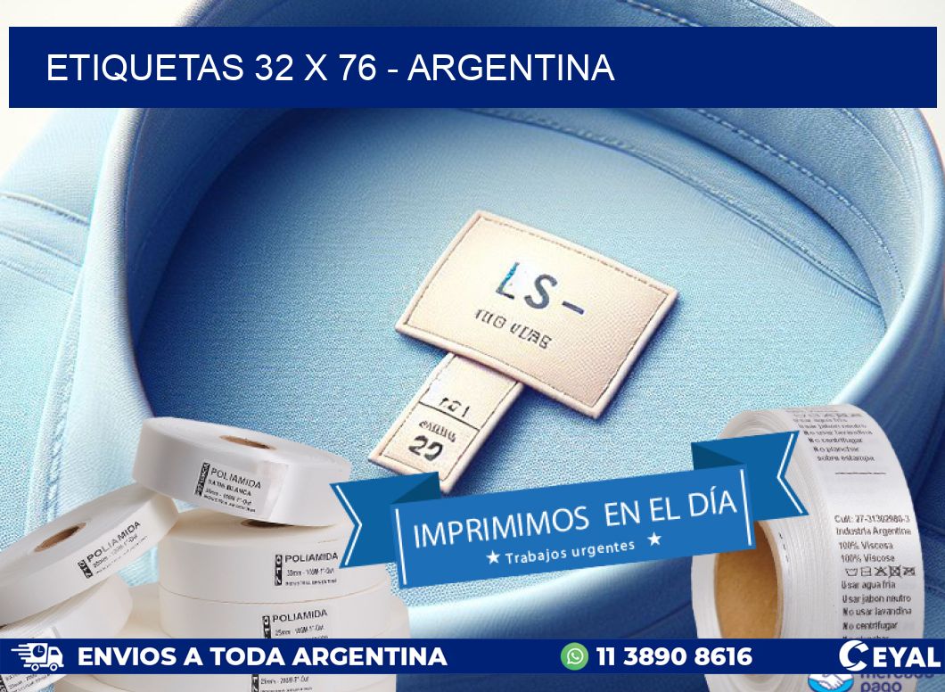 ETIQUETAS 32 x 76 - ARGENTINA