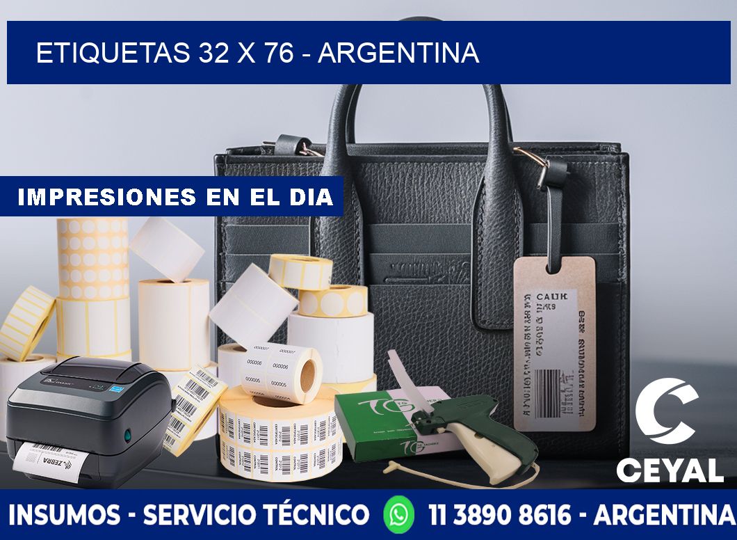 ETIQUETAS 32 x 76 - ARGENTINA