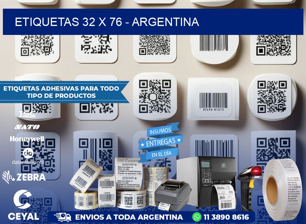 ETIQUETAS 32 x 76 - ARGENTINA