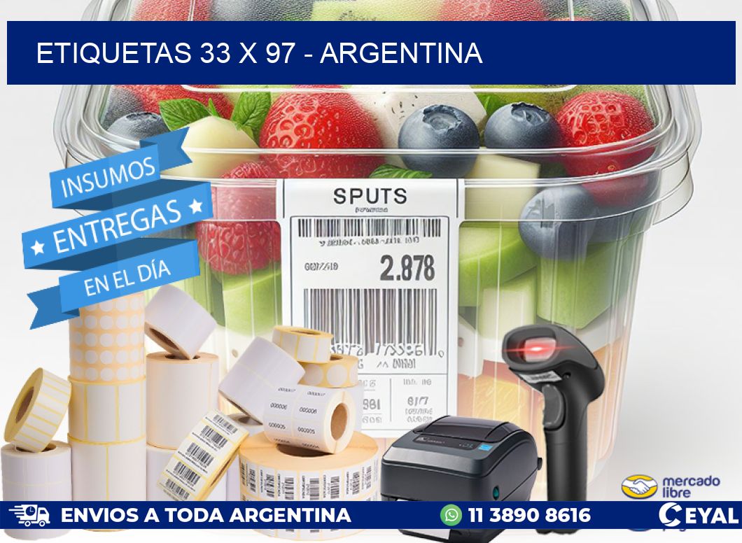 ETIQUETAS 33 x 97 - ARGENTINA