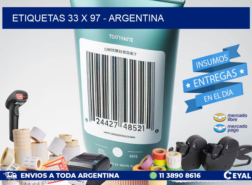 ETIQUETAS 33 x 97 - ARGENTINA