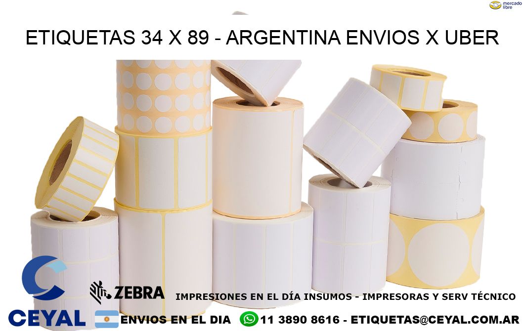 ETIQUETAS 34 x 89 – ARGENTINA ENVIOS X UBER