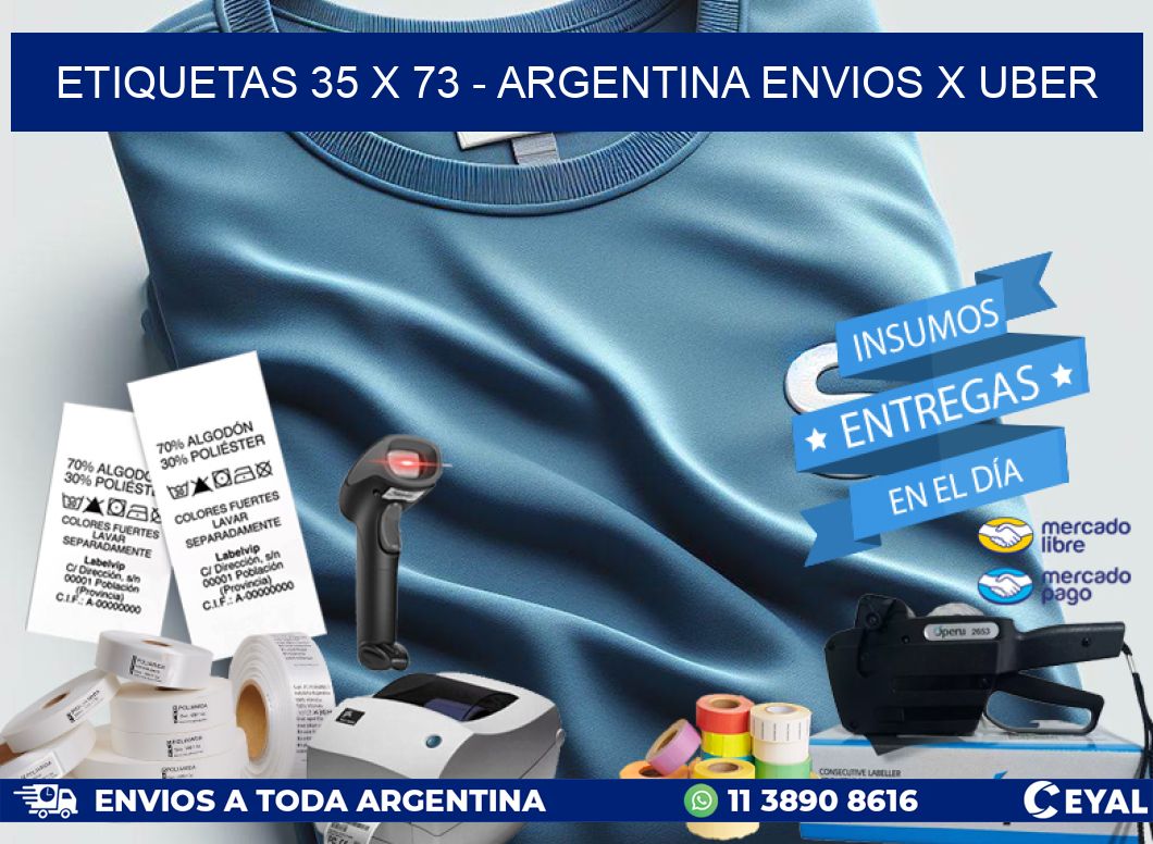 ETIQUETAS 35 x 73 – ARGENTINA ENVIOS X UBER