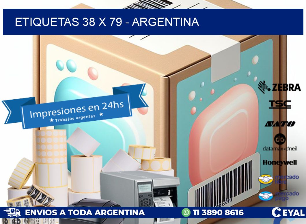 ETIQUETAS 38 x 79 - ARGENTINA