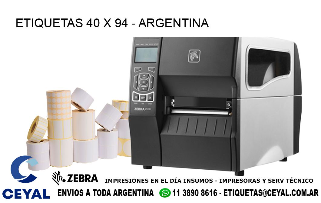 ETIQUETAS 40 x 94 - ARGENTINA