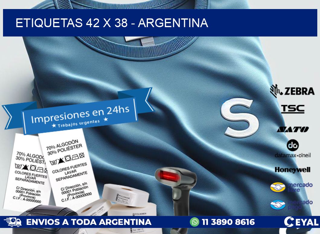 ETIQUETAS 42 x 38 - ARGENTINA