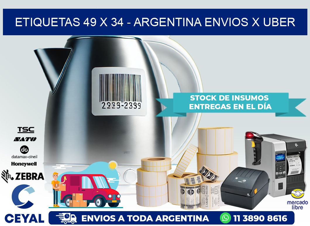 ETIQUETAS 49 x 34 – ARGENTINA ENVIOS X UBER