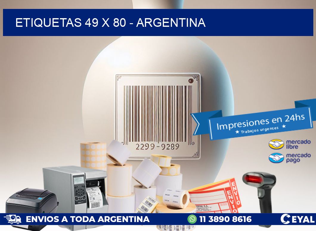 ETIQUETAS 49 x 80 - ARGENTINA