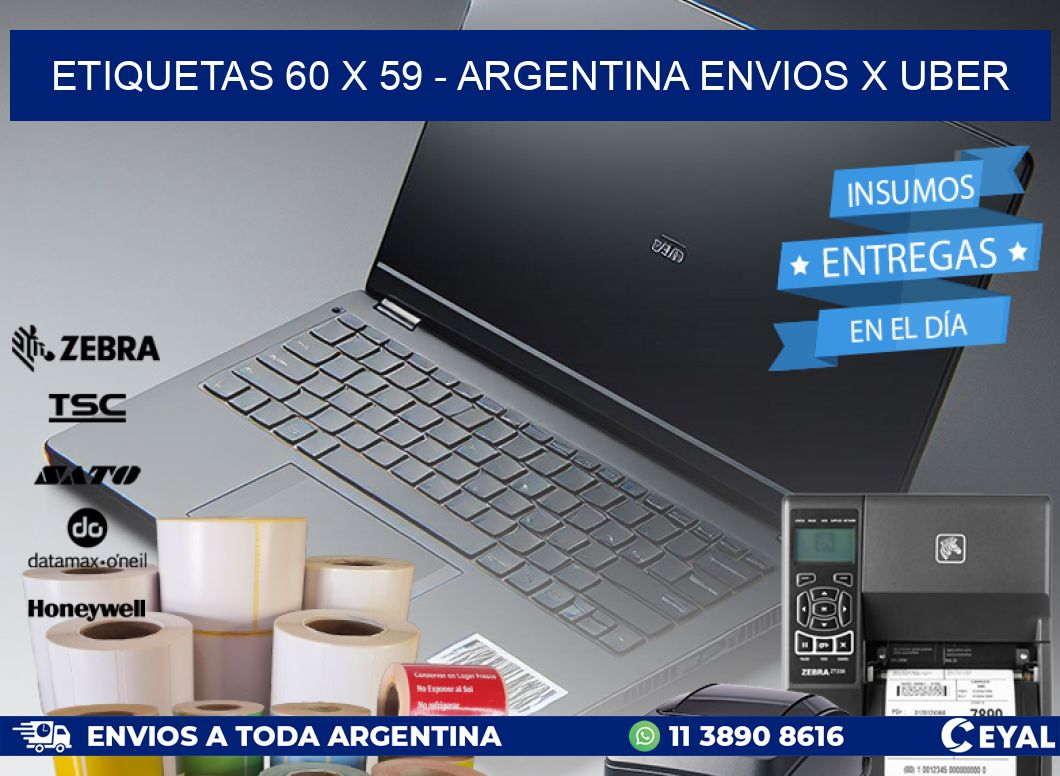 ETIQUETAS 60 x 59 - ARGENTINA ENVIOS X UBER