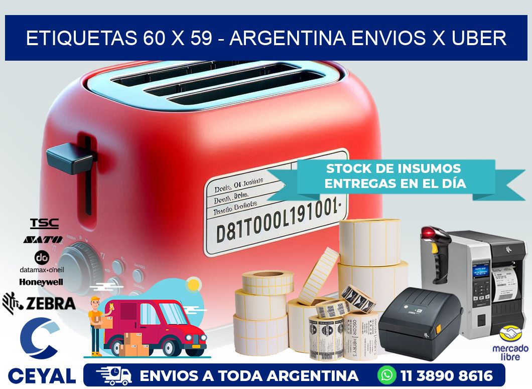 ETIQUETAS 60 x 59 – ARGENTINA ENVIOS X UBER