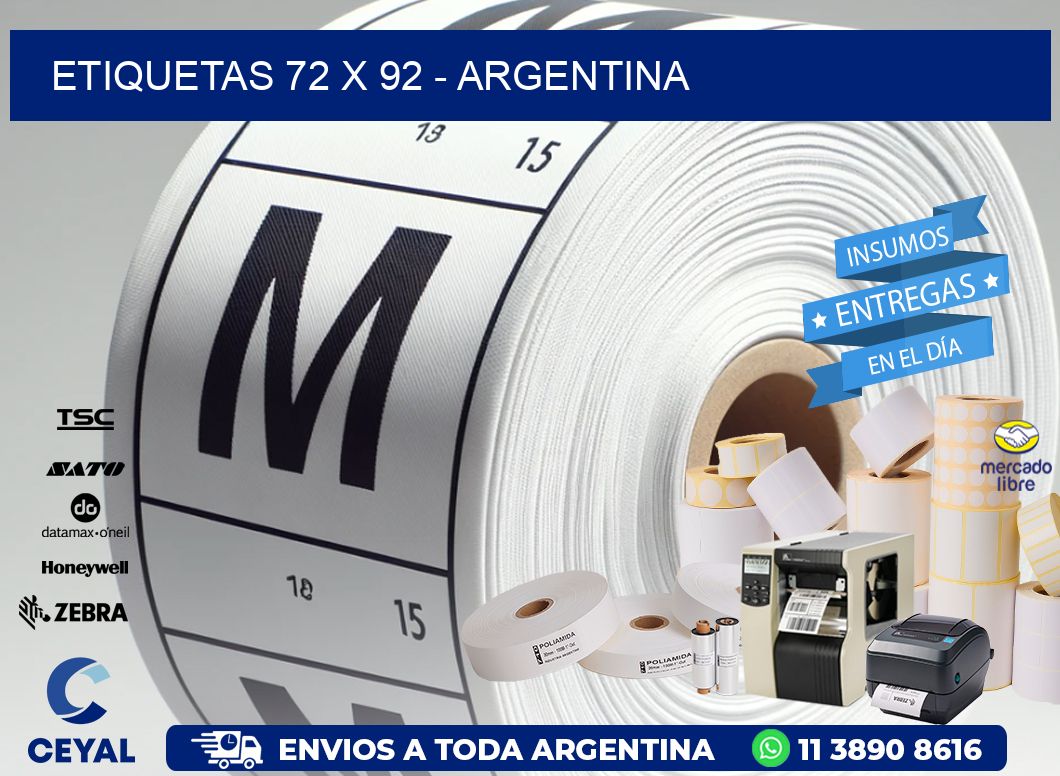 ETIQUETAS 72 x 92 - ARGENTINA