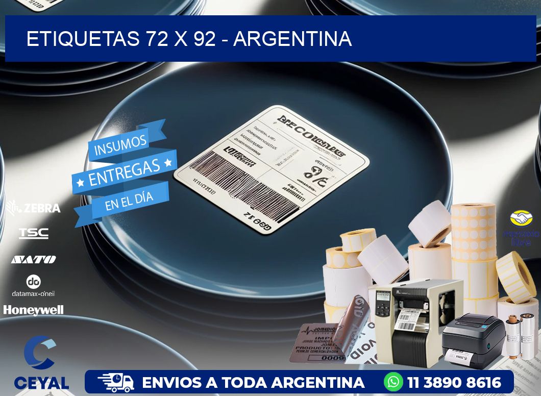 ETIQUETAS 72 x 92 - ARGENTINA