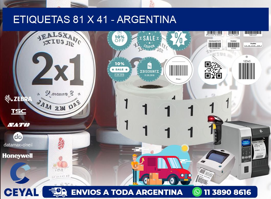 ETIQUETAS 81 x 41 - ARGENTINA