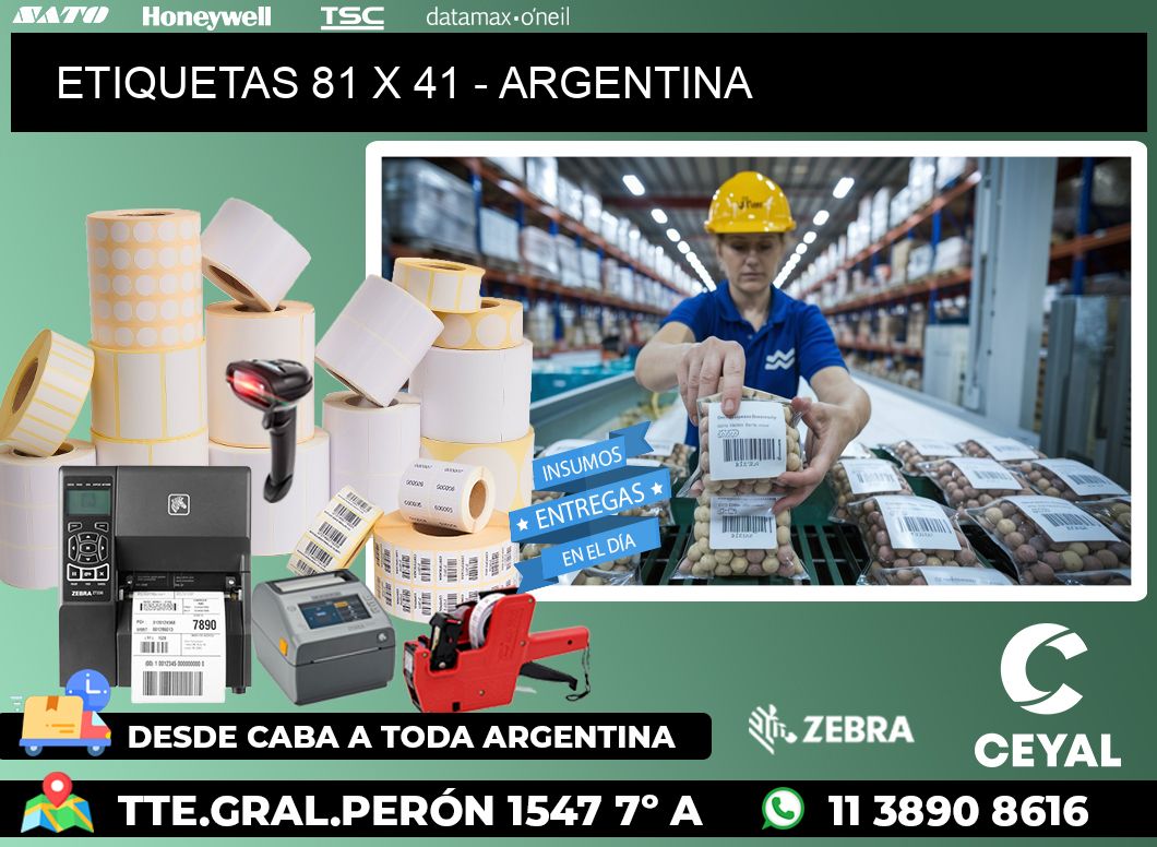 ETIQUETAS 81 x 41 - ARGENTINA