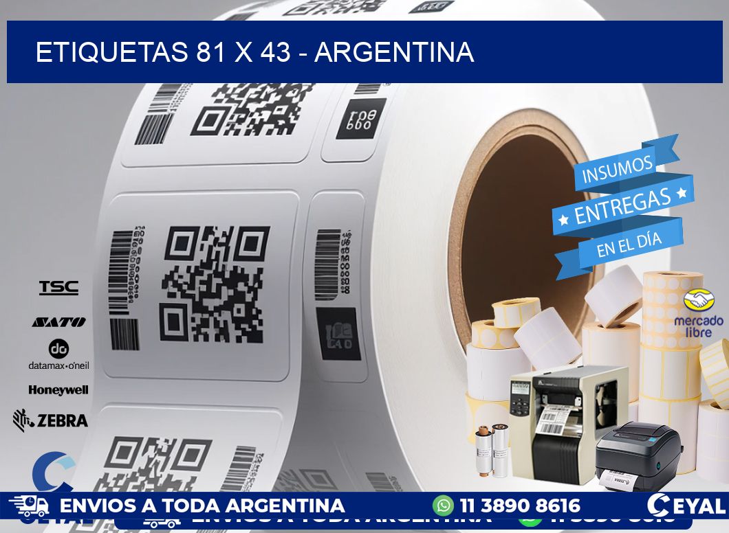 ETIQUETAS 81 x 43 - ARGENTINA