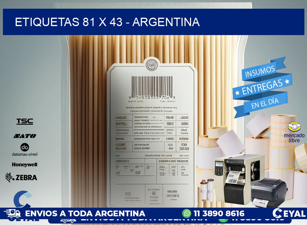 ETIQUETAS 81 x 43 - ARGENTINA