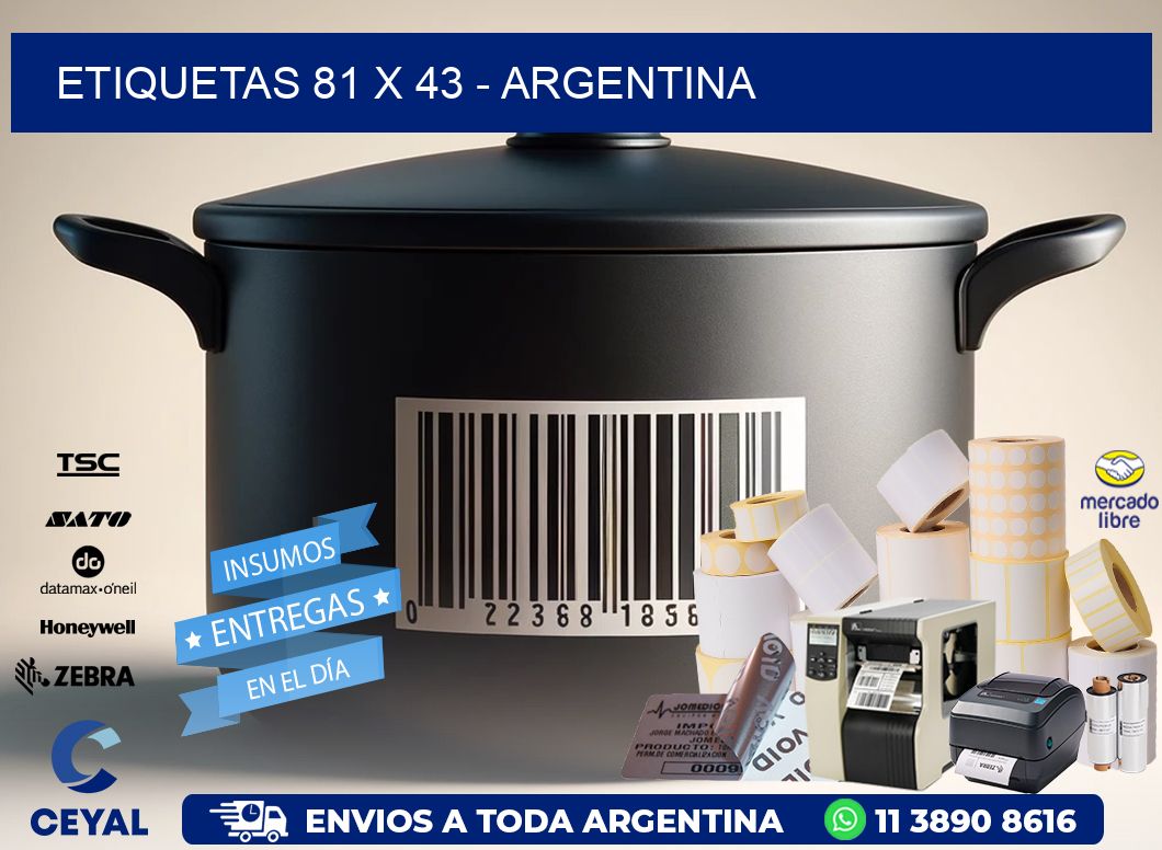 ETIQUETAS 81 x 43 - ARGENTINA