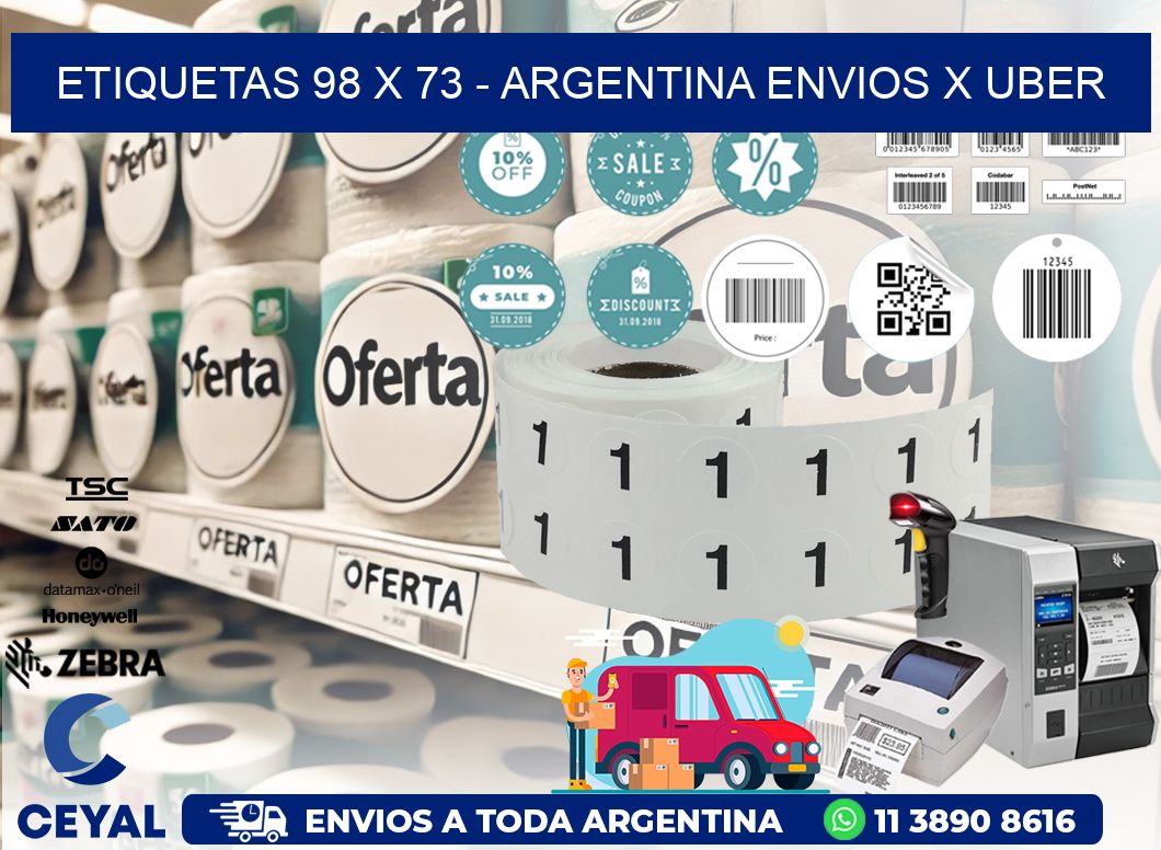 ETIQUETAS 98 x 73 - ARGENTINA ENVIOS X UBER