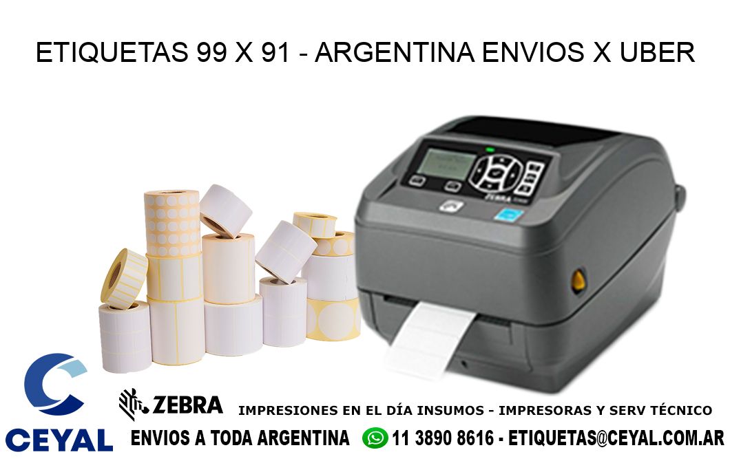 ETIQUETAS 99 x 91 - ARGENTINA ENVIOS X UBER