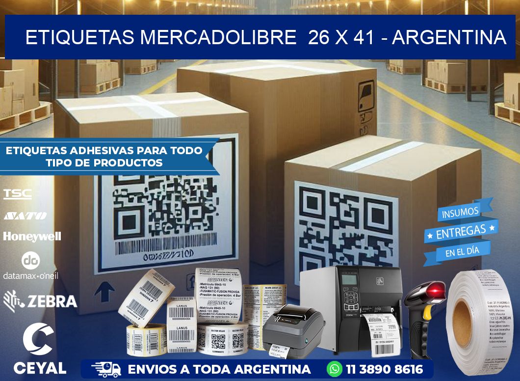 ETIQUETAS MERCADOLIBRE  26 x 41 – ARGENTINA