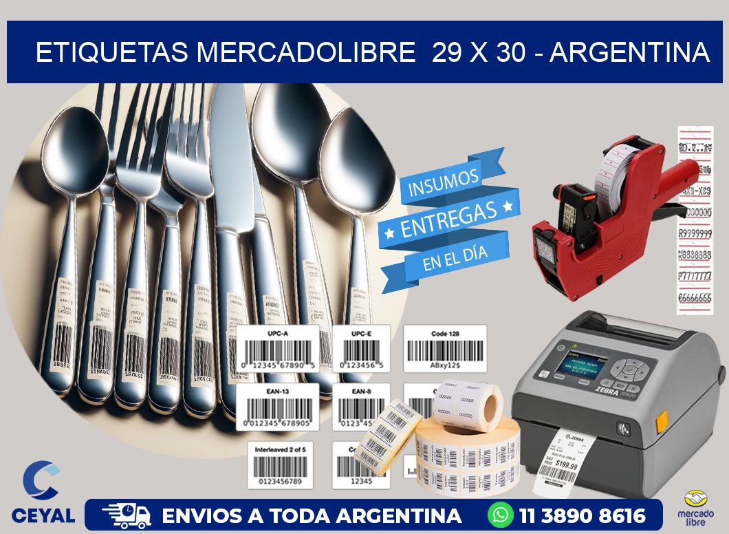 ETIQUETAS MERCADOLIBRE  29 x 30 – ARGENTINA