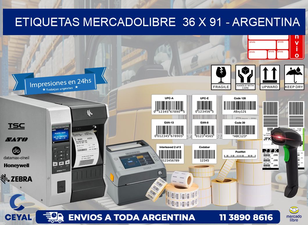 ETIQUETAS MERCADOLIBRE  36 x 91 – ARGENTINA