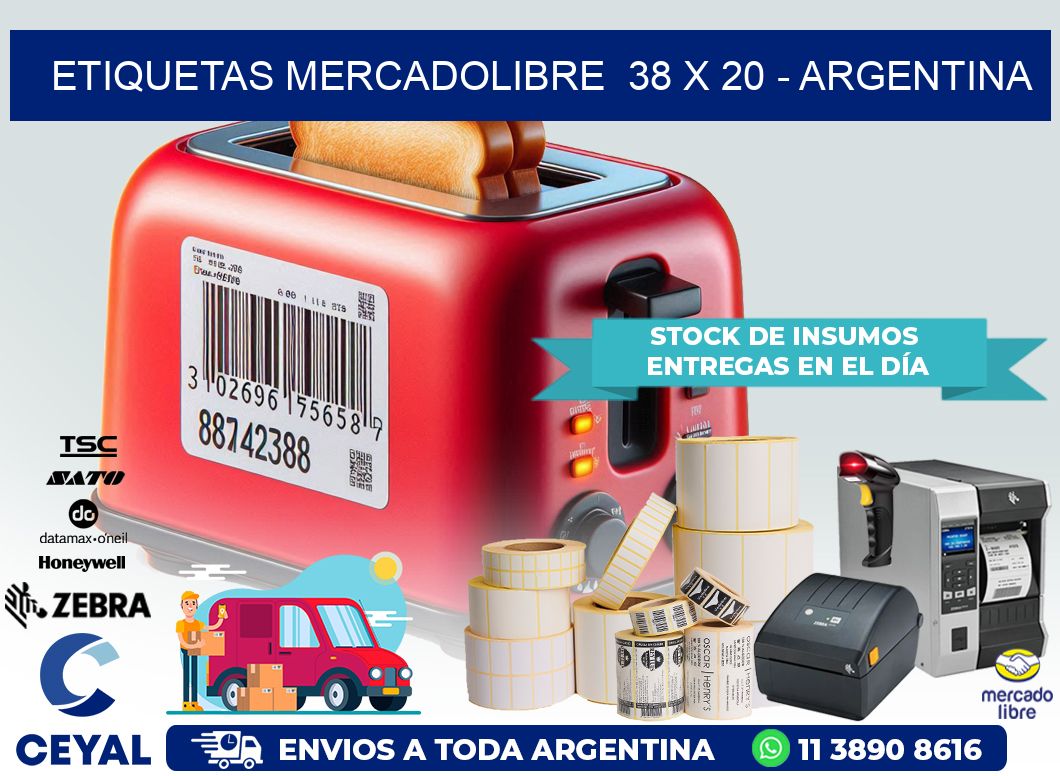 ETIQUETAS MERCADOLIBRE  38 x 20 – ARGENTINA