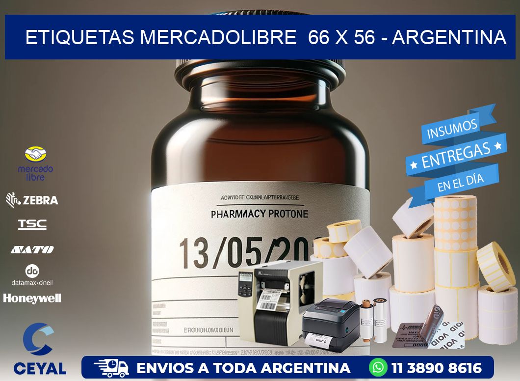 ETIQUETAS MERCADOLIBRE  66 x 56 – ARGENTINA