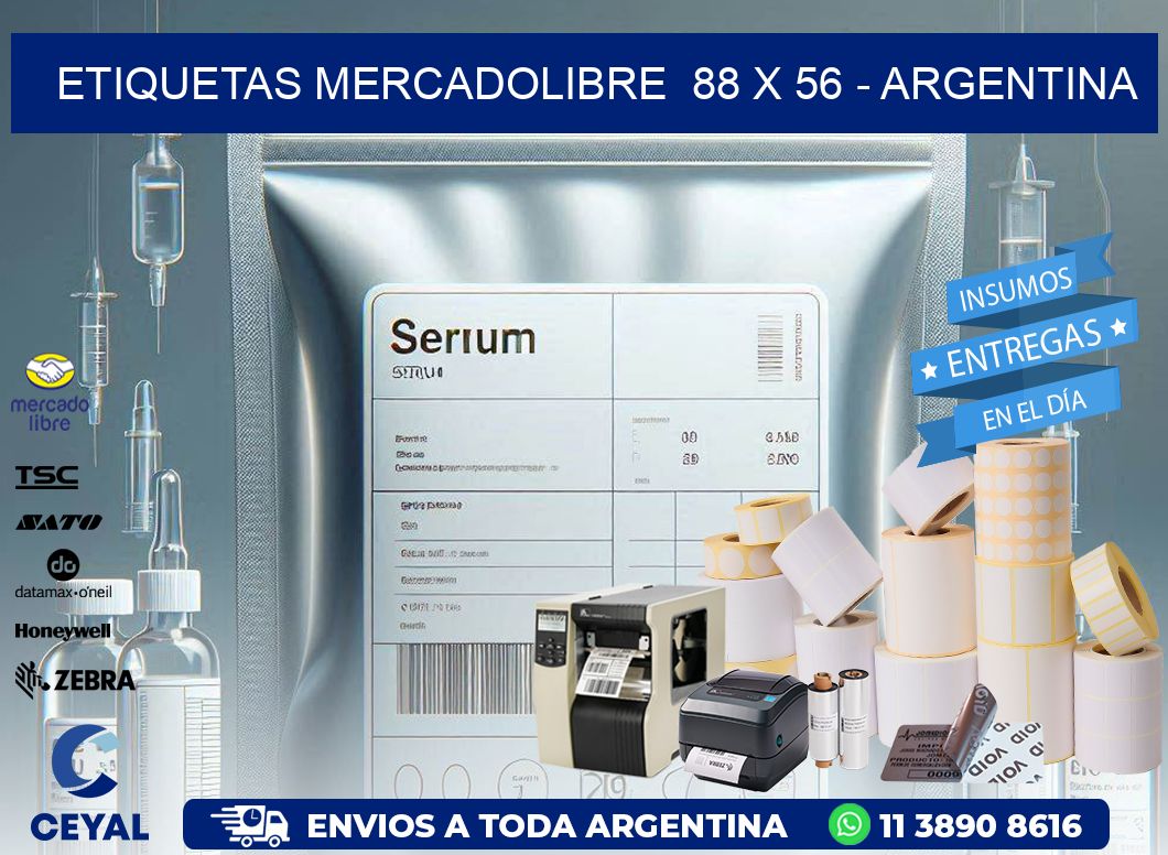 ETIQUETAS MERCADOLIBRE  88 x 56 – ARGENTINA