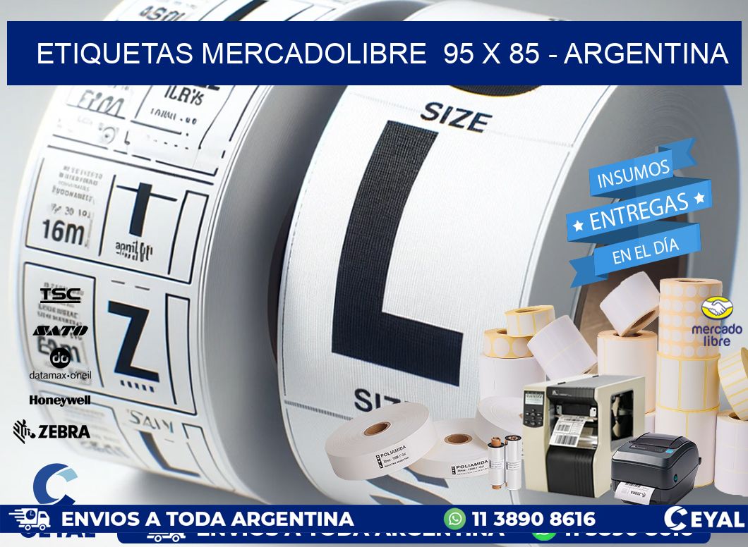 ETIQUETAS MERCADOLIBRE  95 x 85 - ARGENTINA