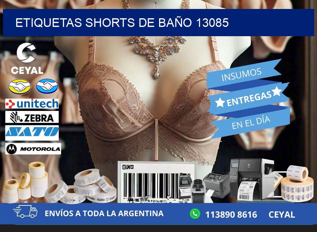 ETIQUETAS SHORTS DE BAÑO 13085