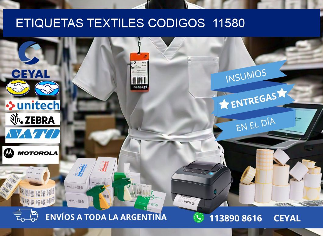 ETIQUETAS TEXTILES CODIGOS  11580