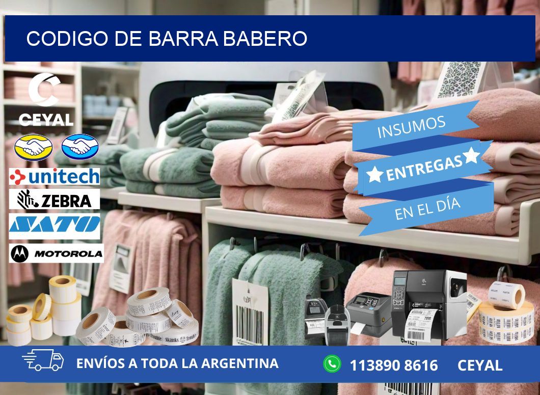 codigo de barra BABERO