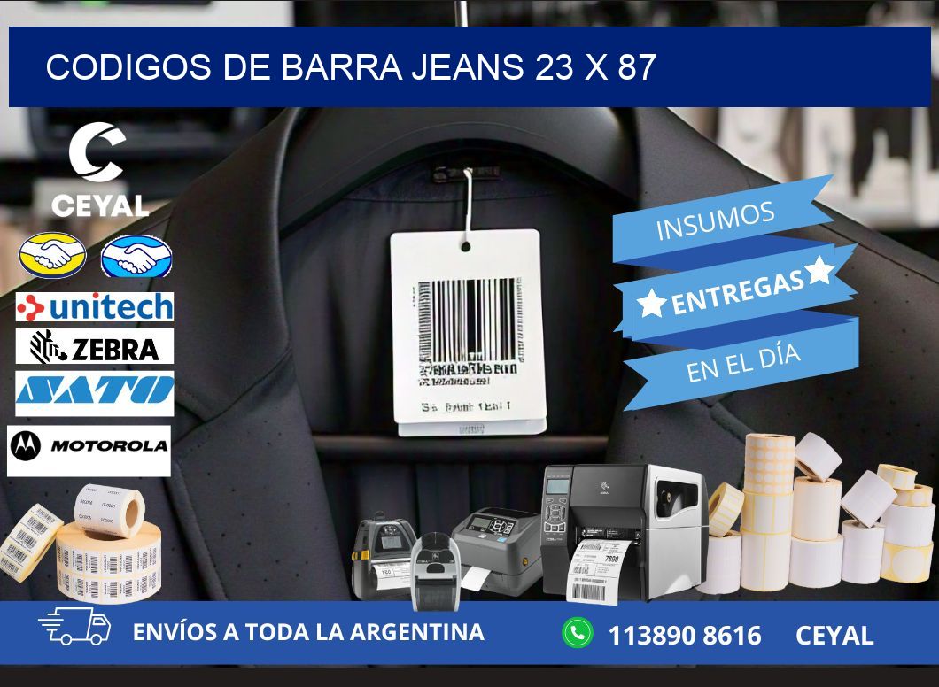 CODIGOS DE BARRA JEANS 23 x 87