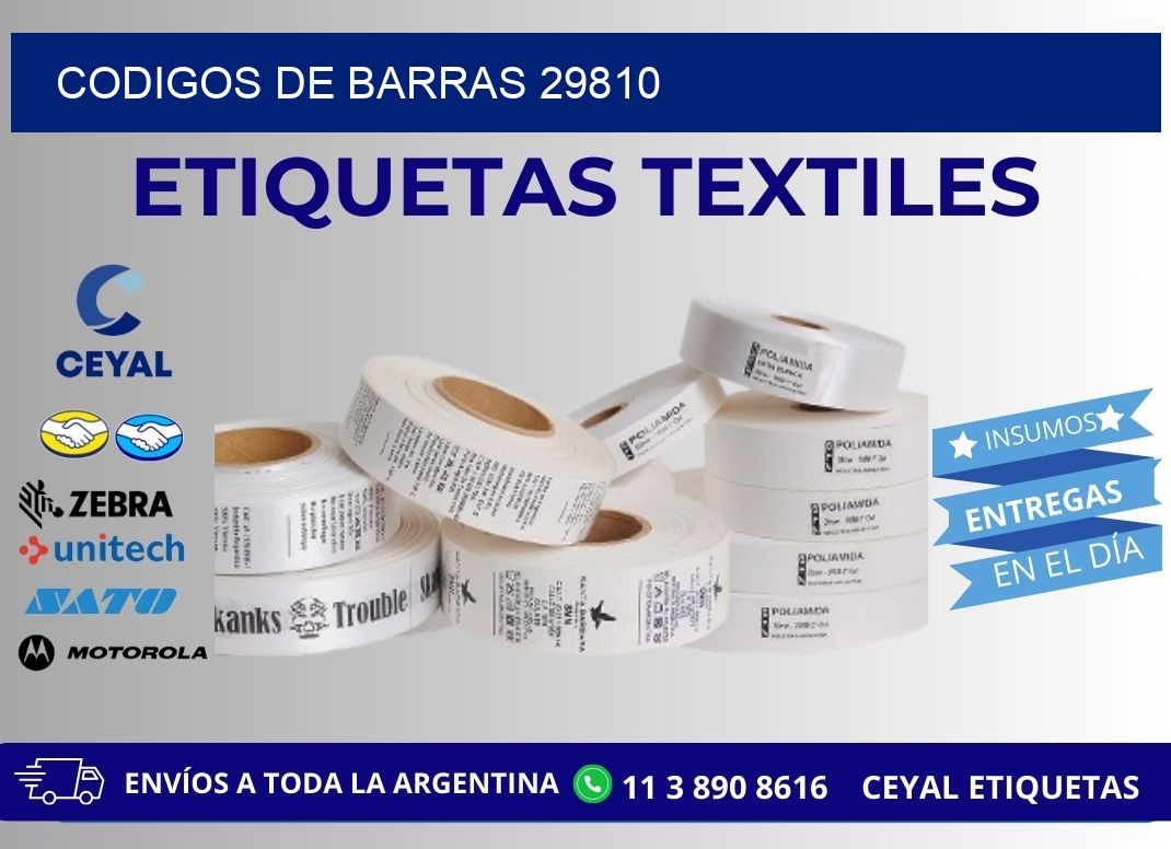 CODIGOS DE BARRAS 29810