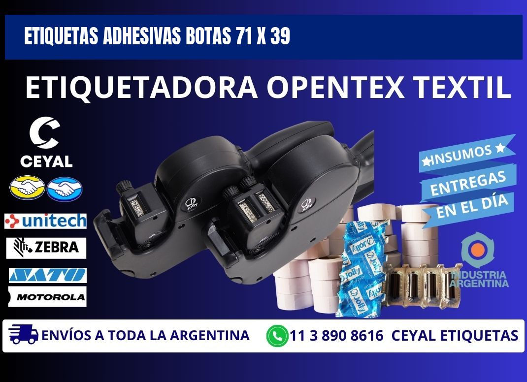 ETIQUETAS ADHESIVAS BOTAS 71 x 39