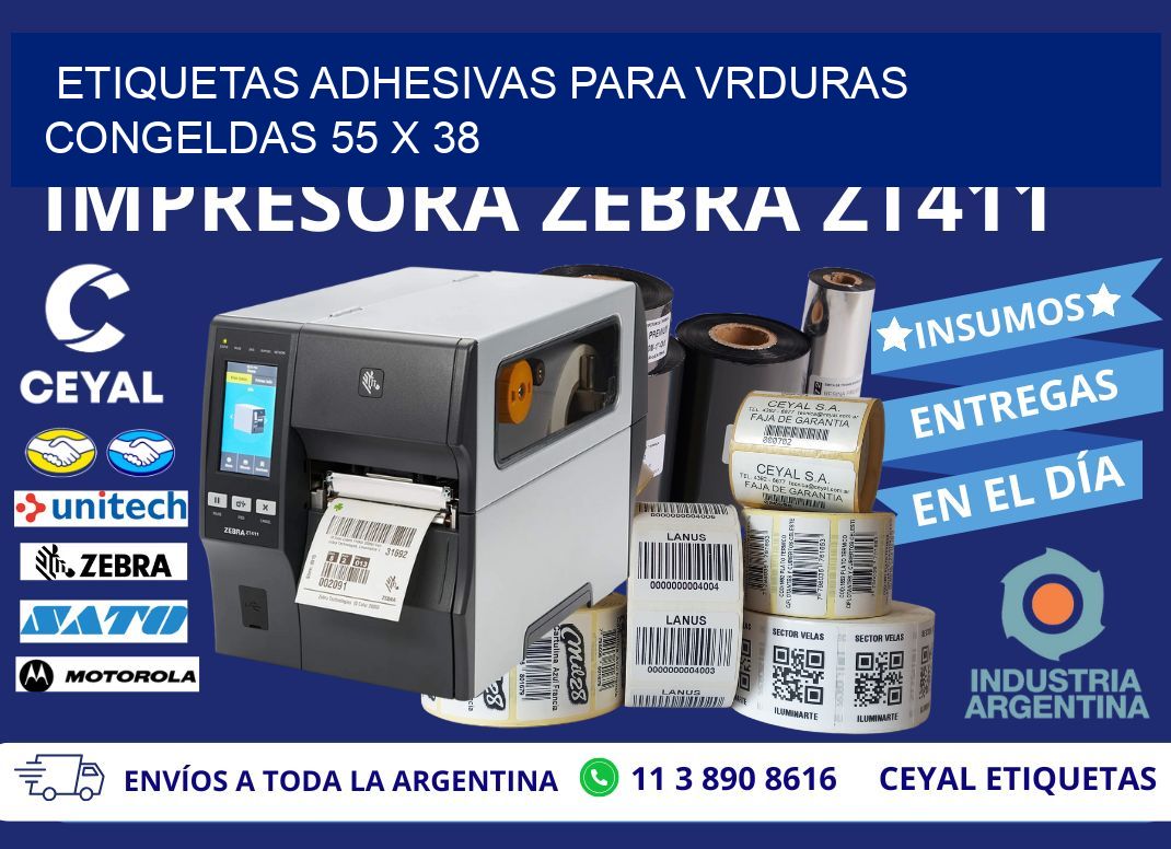 ETIQUETAS ADHESIVAS PARA VRDURAS CONGELDAS 55 x 38