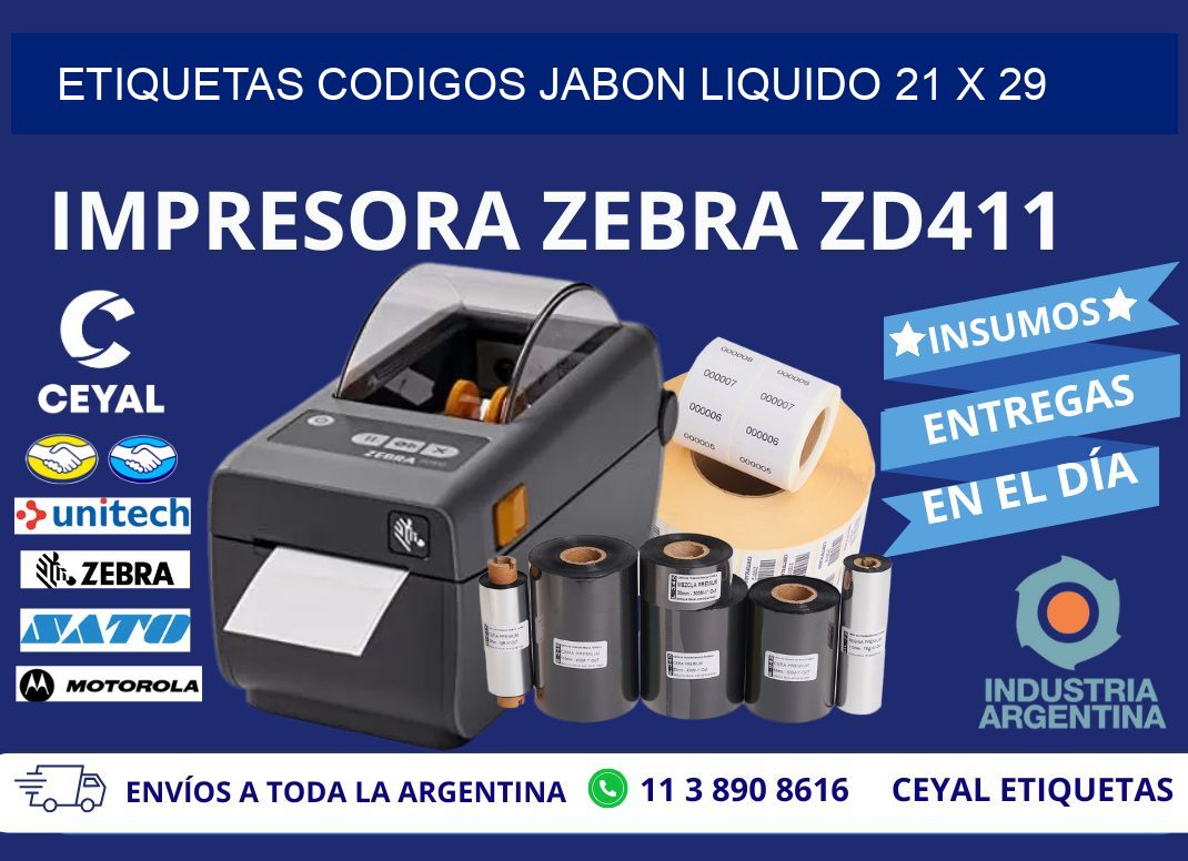 ETIQUETAS CODIGOS JABON LIQUIDO 21 x 29