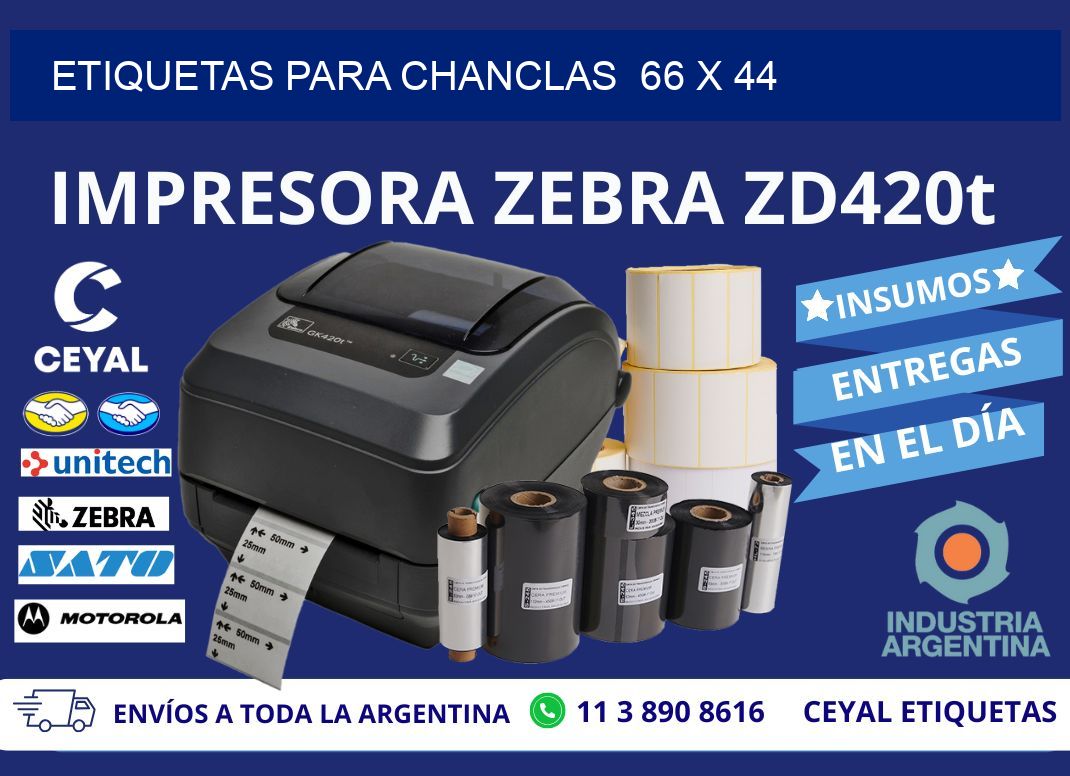 ETIQUETAS PARA CHANCLAS 66 x 44