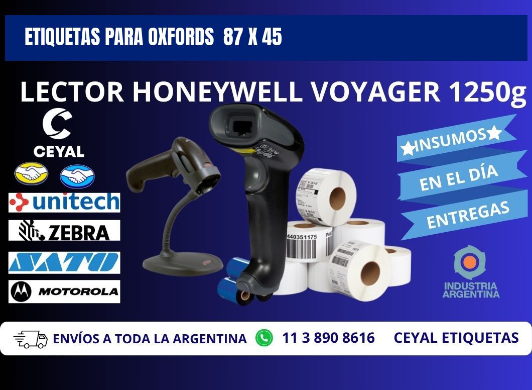 ETIQUETAS PARA OXFORDS  87 x 45