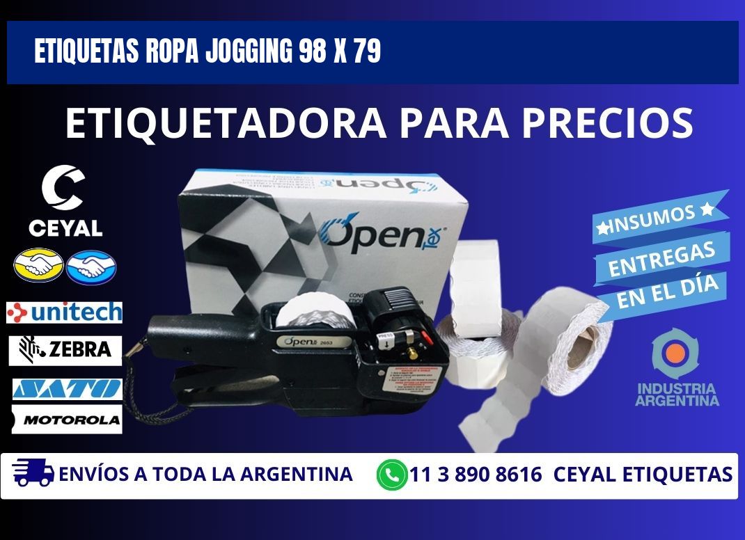 ETIQUETAS ROPA JOGGING 98 x 79