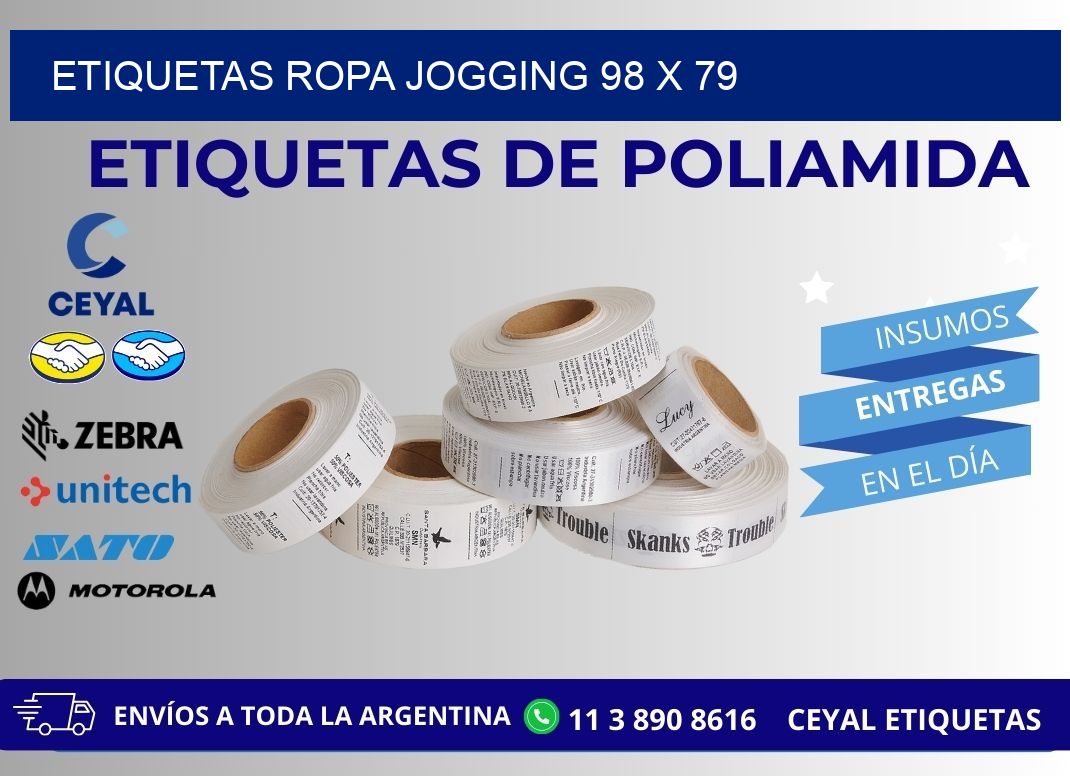 ETIQUETAS ROPA JOGGING 98 x 79