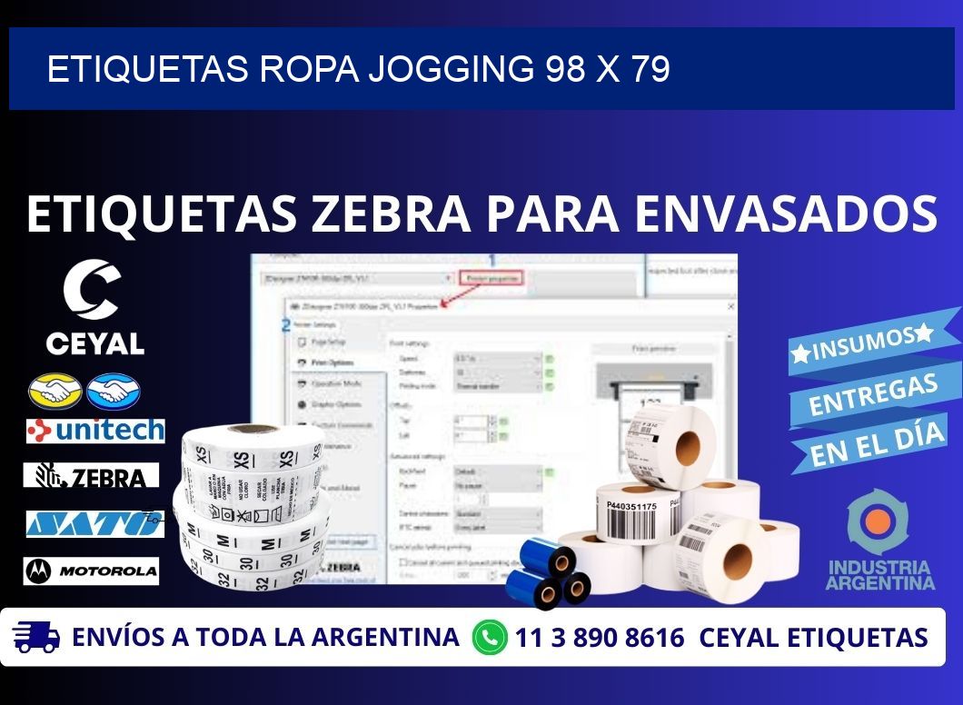 ETIQUETAS ROPA JOGGING 98 x 79