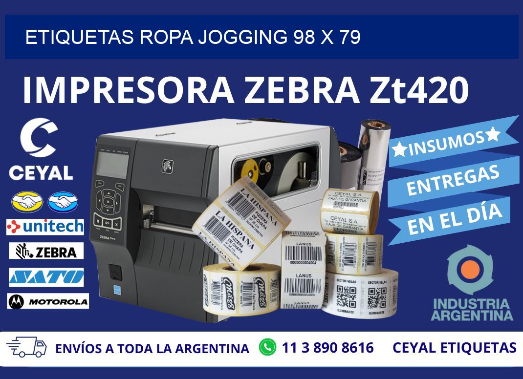 ETIQUETAS ROPA JOGGING 98 x 79